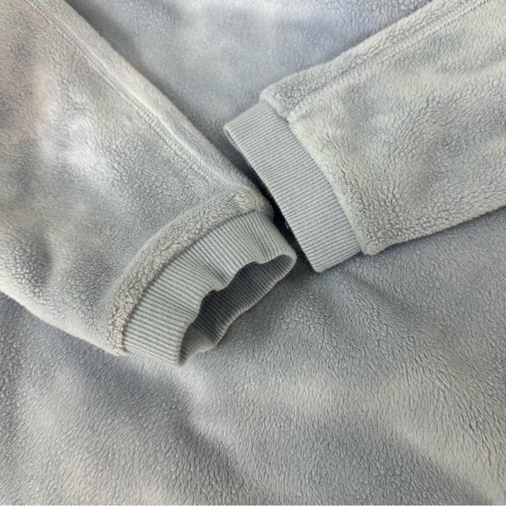 ATHLETA GIRL Powder Blue Sweatshirt Sz XL Soft Fleece Velour Sweater Fun… - Picture 7 of 14